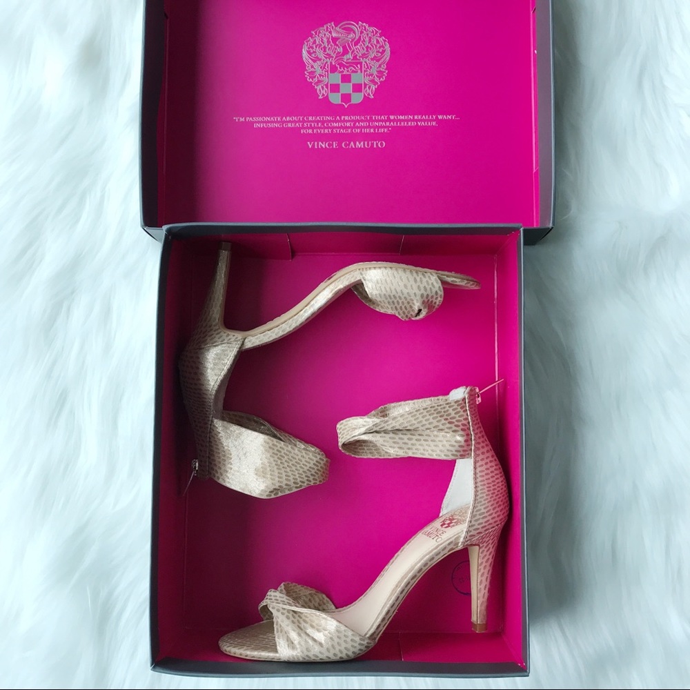 Vince Camuto Open toe Nude heels Like 🆕 Condition - Picture 6 of 7